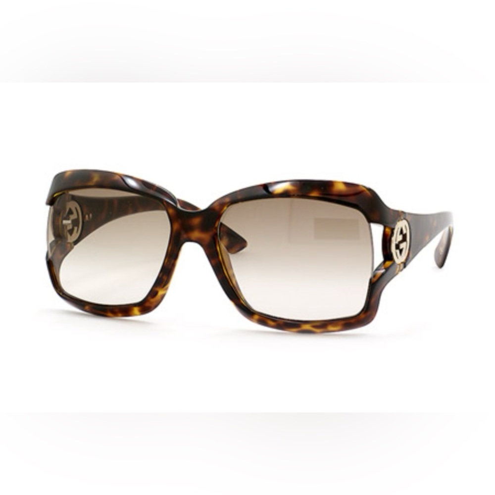 Gucci 2598 Brown Tortoise GG Logo Sunglasses size 57/17/30
